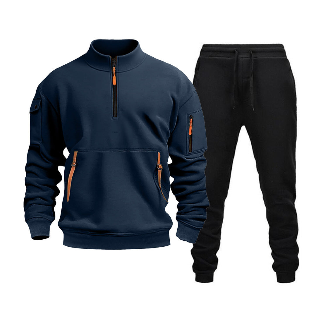 Herren moderner Sportanzug mit funktionalen Taschen und Reißverschlussdetails Echoarchiv