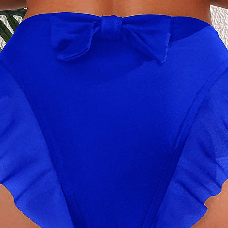 Damen Hochtailliertes Bikinihöschen mit voluminösem Rüschendesign Echo Archiv