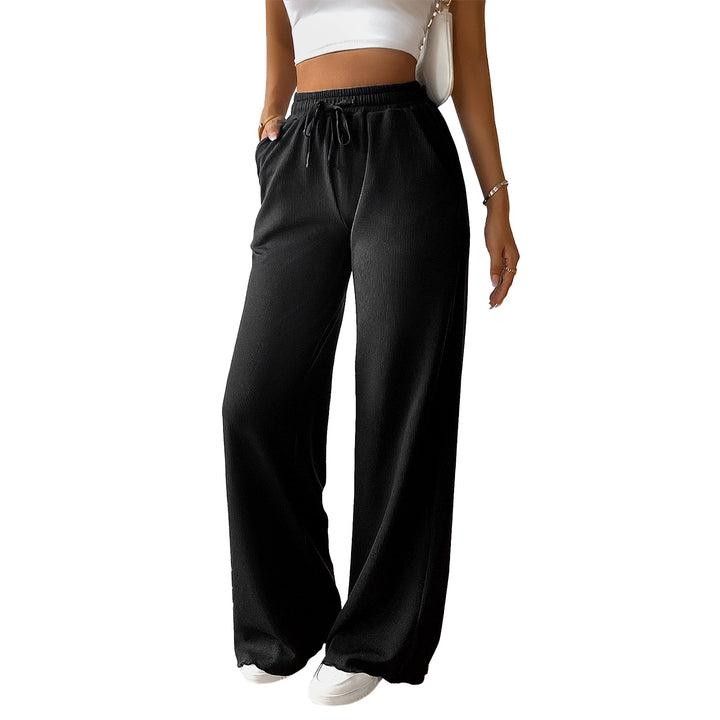 Damen weite Loungehose mit elastischem Bund, Kordelzug und seitlichen Eingrifftaschen – Avélisse