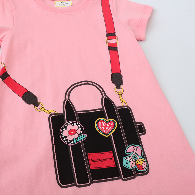 Mädchen T-Shirt Kleid mit kreativem Taschenmotiv Echo Archiv