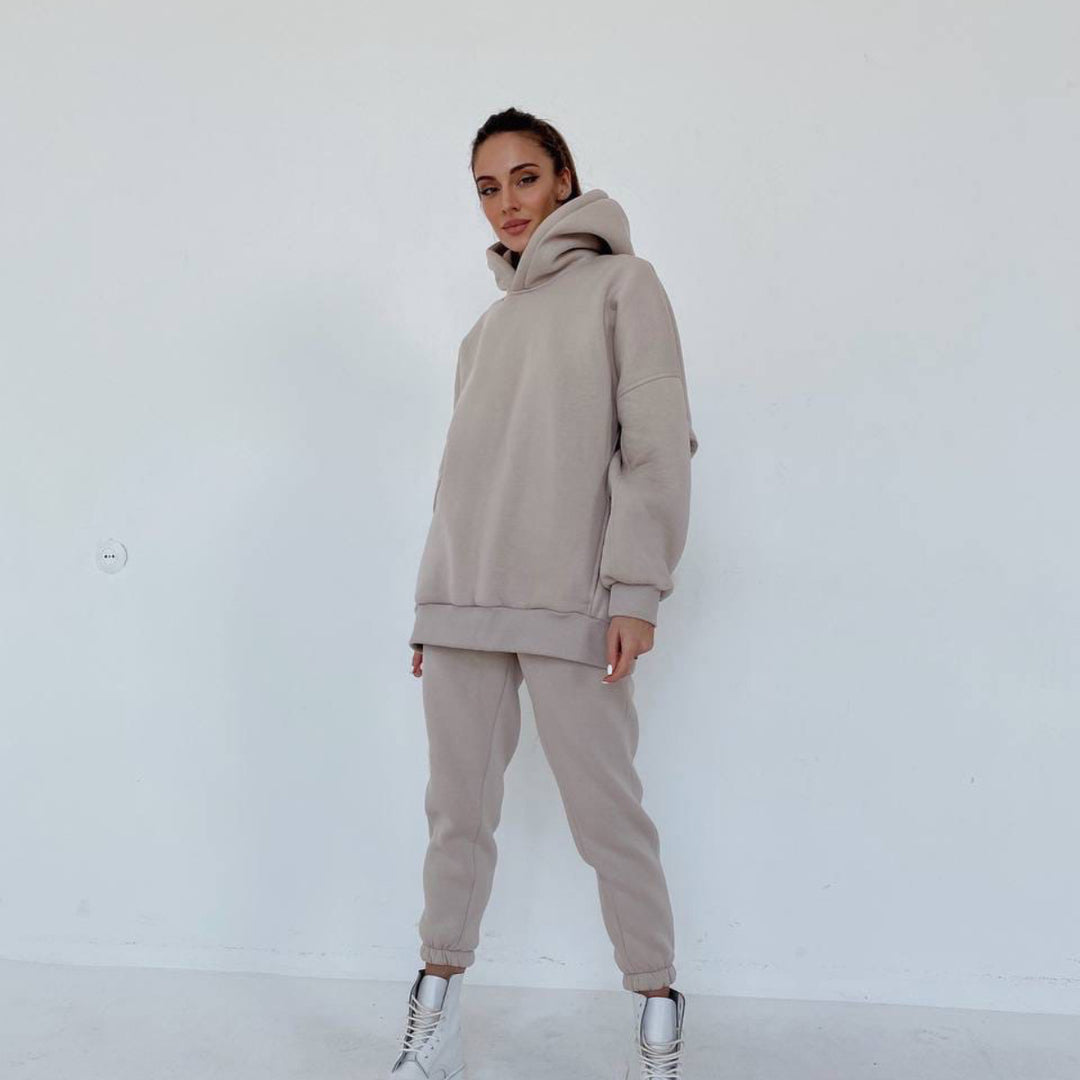 Damen nan oversized Kapuzen-Loungewear-Set mit extragroßer Kapuze und taillierter Jogginghose Echo Archiv