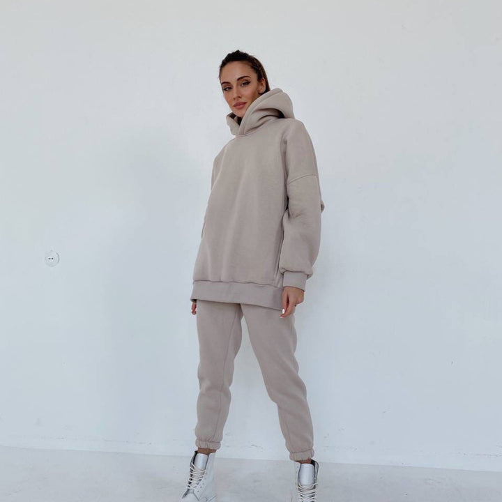 Damen nan oversized Kapuzen-Loungewear-Set mit extragroßer Kapuze und taillierter Jogginghose Echo Archiv