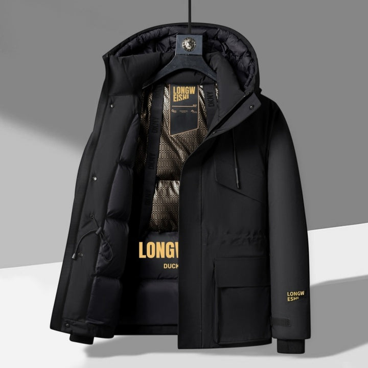 Herren isolierte Winterjacke mit hochschließendem Kragen und praktischen Taschen Echoarchiv