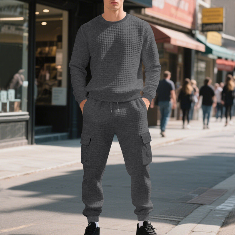 Herren lässiges Sweatshirt und Cargohose Set Echoarchiv