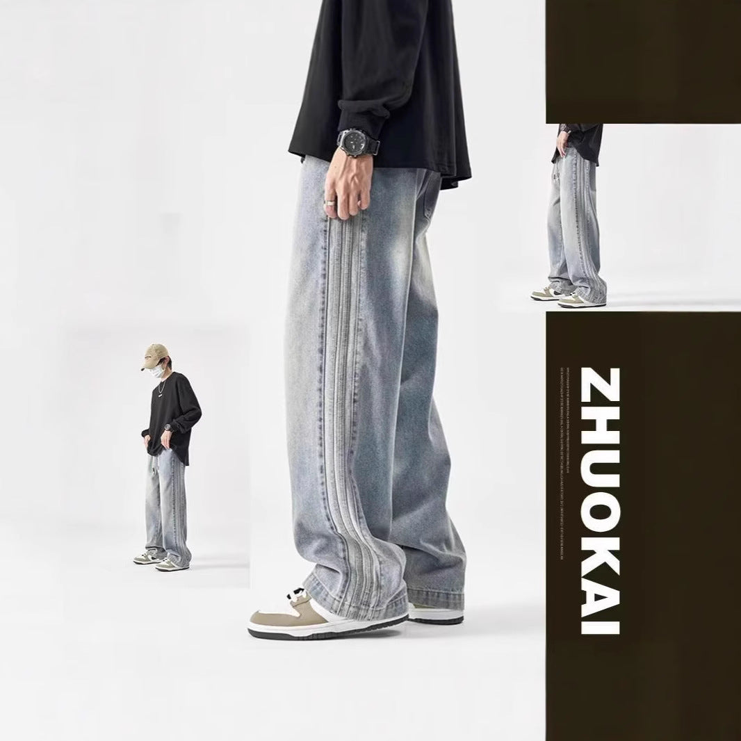 Damen Weitgeschnittene Jeans mit Details Echoarchiv