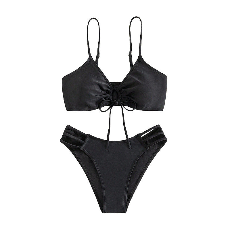 Damen Triangel-Bikini mit raffiniertem Schnür-Detail Echo Archiv
