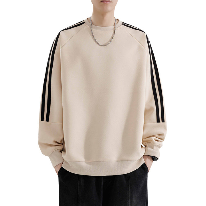 Herren sportliches Sweatshirt mit Raglanärmeln und stylischen Streifen Echoarchiv