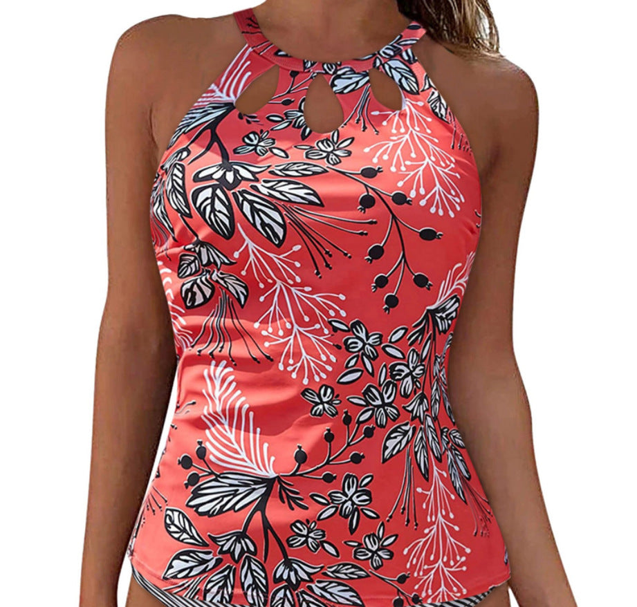 Damen Sportliches Tankini-Oberteil mit modischem Rundhalsausschnitt und Cut-Outs Echo Archiv