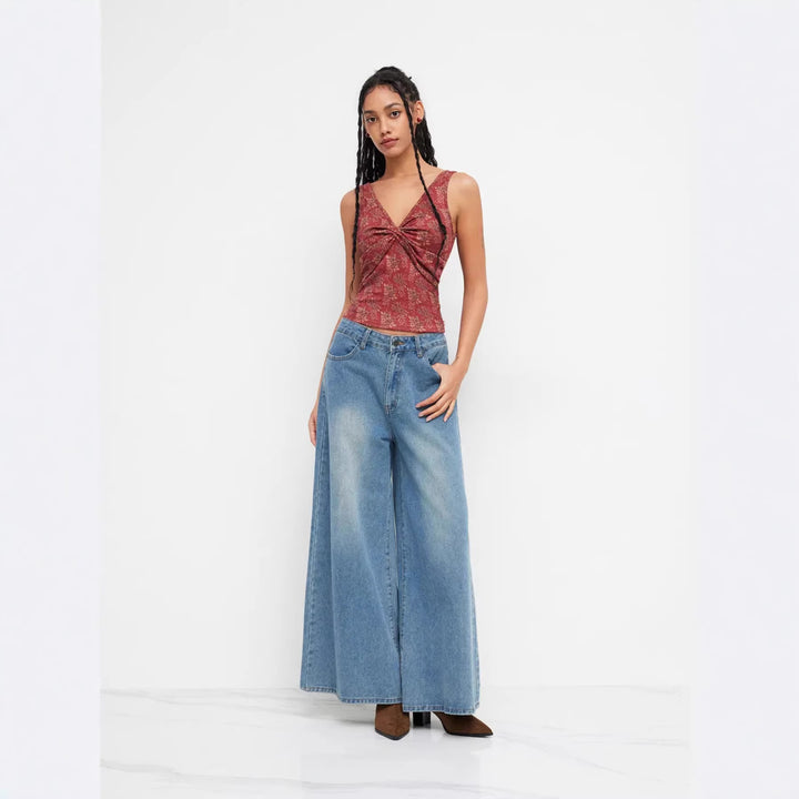 Damen Dekoratives Floral Top mit Raffungen Echo Archiv