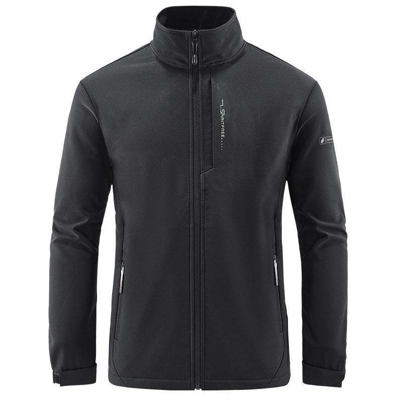 Herren Technische Softshelljacke mit winddichtem Shell, hohem Kragen und Reißverschlusstaschen Echo Archiv