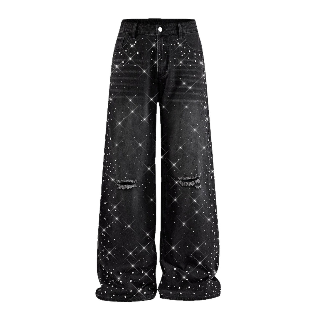 Damen Veredelte Jeans mit weitem Bein Echoarchiv
