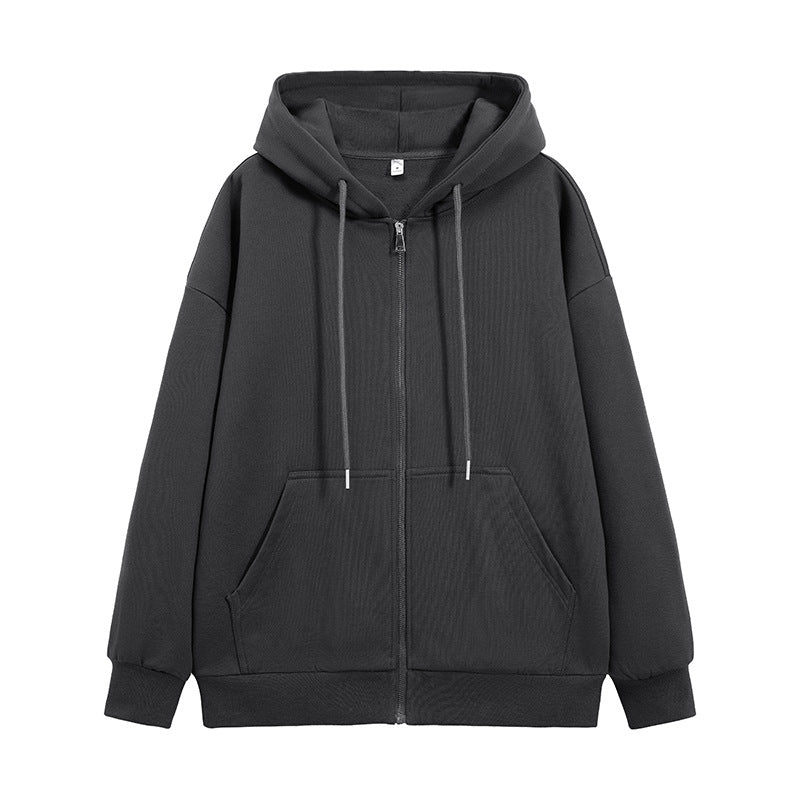 Unisex Oversize Kapuzen-Sweatjacke mit durchgehendem Reißverschluss, Kängurutaschen und gerippten Bündchen Echo Archiv