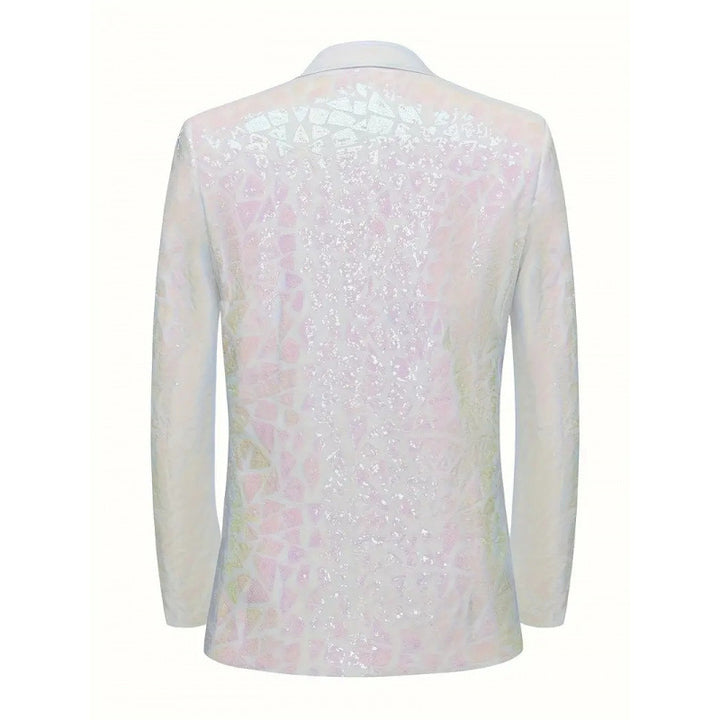 Herren Glamouröser Pailletten-Blazer mit hochwertigem Satin-Finish Echoarchiv