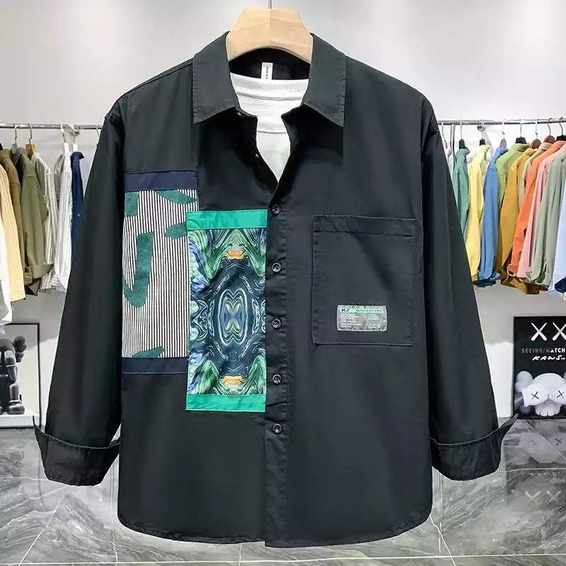 Herren lässiges Hemd mit modischen Design-Elementen und praktischen Taschen Echoarchiv