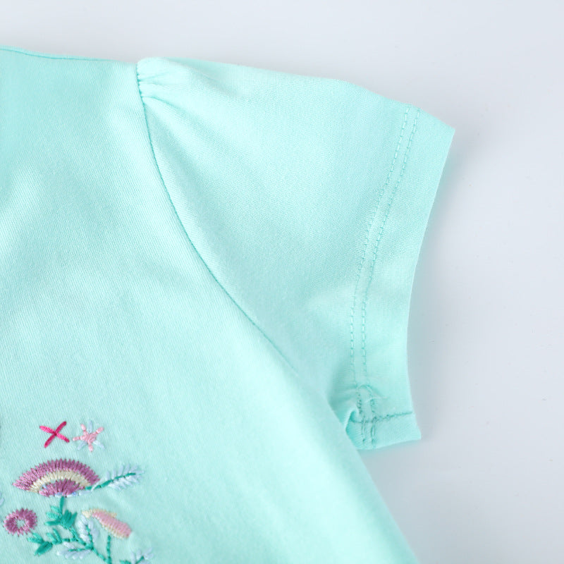 Mädchen Kurzarm Freizeitkleid mit bezauberndem Einhorn-Design Echo Archiv