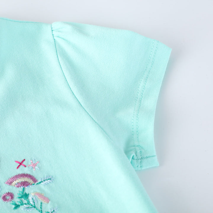 Mädchen Kurzarm Freizeitkleid mit bezauberndem Einhorn-Design Echo Archiv