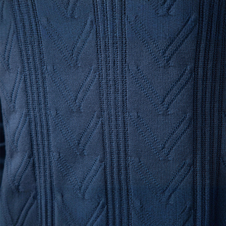 Herren Pullover mit V-Ausschnitt und strukturiertem Design Echoarchiv