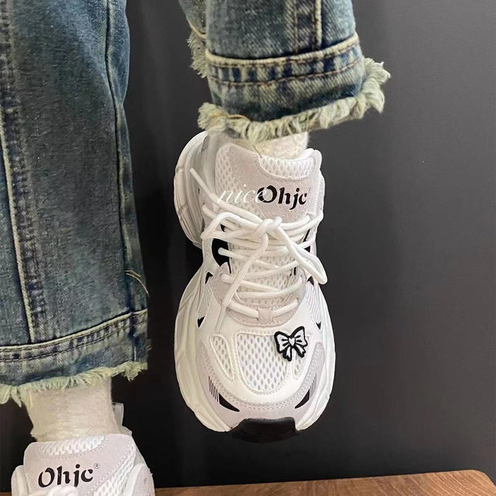 Damen Sneakers mit verspieltem Schleifendetail und atmungsaktiver Mesh-Oberfläche Echo Archiv