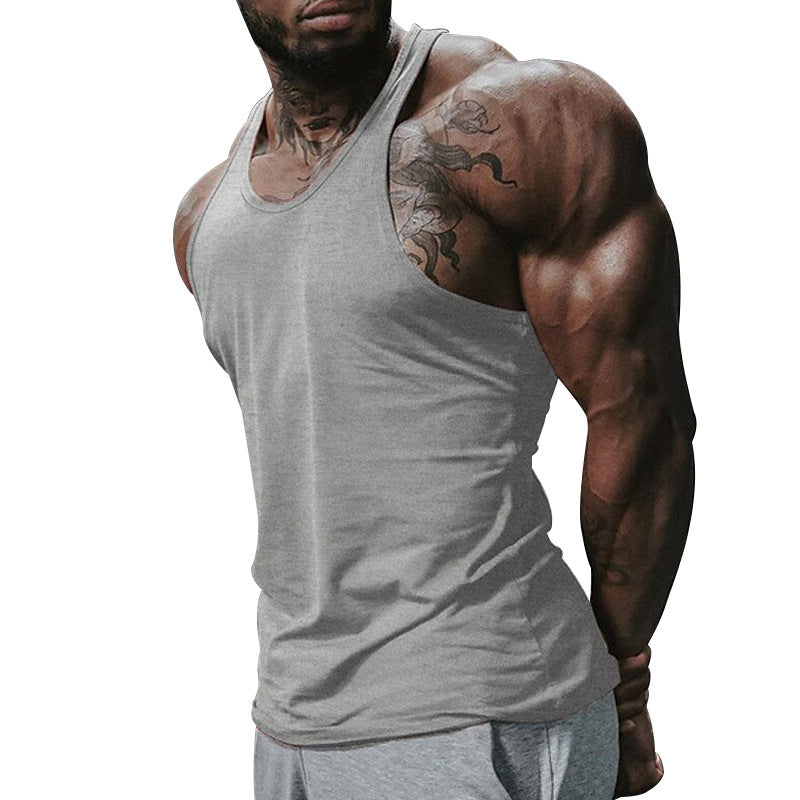 Herren atmungsaktives Fitness Tanktop mit Racerback-Design und körperbetontem Schnitt Echoarchiv