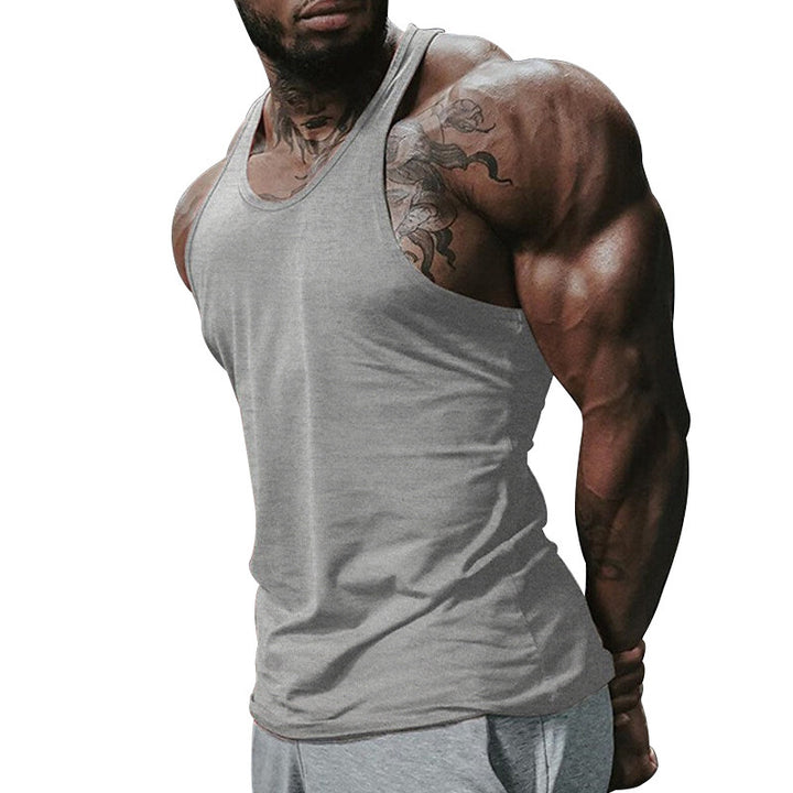 Herren atmungsaktives Fitness Tanktop mit Racerback-Design und körperbetontem Schnitt Echoarchiv