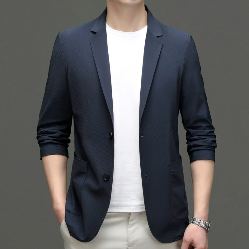 Herren eleganter Blazer mit strukturierter Oberfläche und modernen Akzenten Echoarchiv