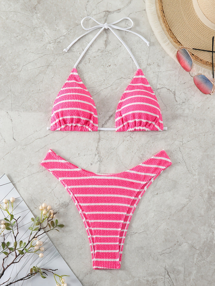 Damen Triangel-Bikini mit raffinierten Streifen Echo Archiv