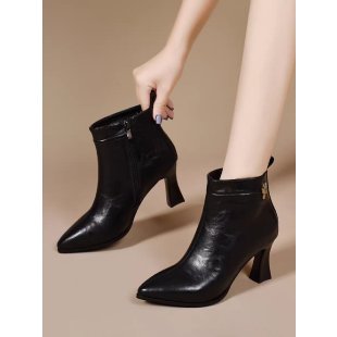 Damen Elegante Stiefeletten mit hohem Absatz und Reißverschluss Echo Archiv