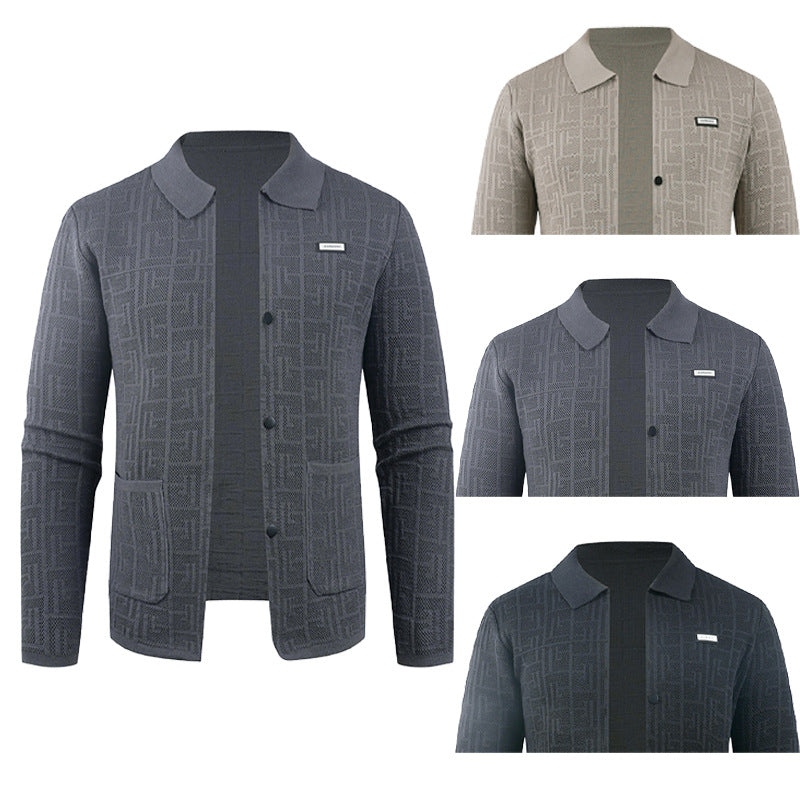 Herren modische Strickjacke mit einzigartigem Muster Echoarchiv