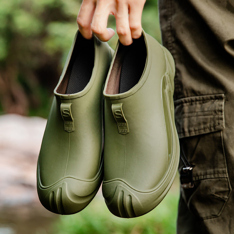Herren Robuste wasserdichte Outdoor‑Clogs aus Vollgummi mit griffiger Profilsohle Echoarhiv