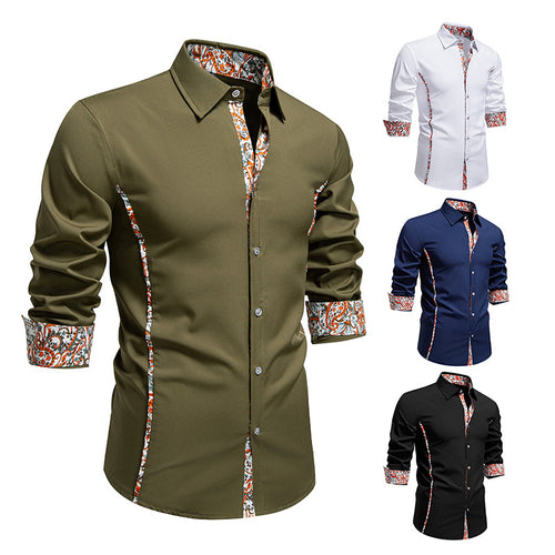 Herren Elegantes Hemd mit kreativem Floral-Muster und modernen Akzenten Echoarchiv