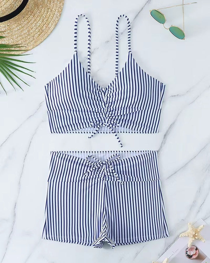 Damen Bikini mit floralem Rüschendesign und verstellbaren Trägern Echo Archiv