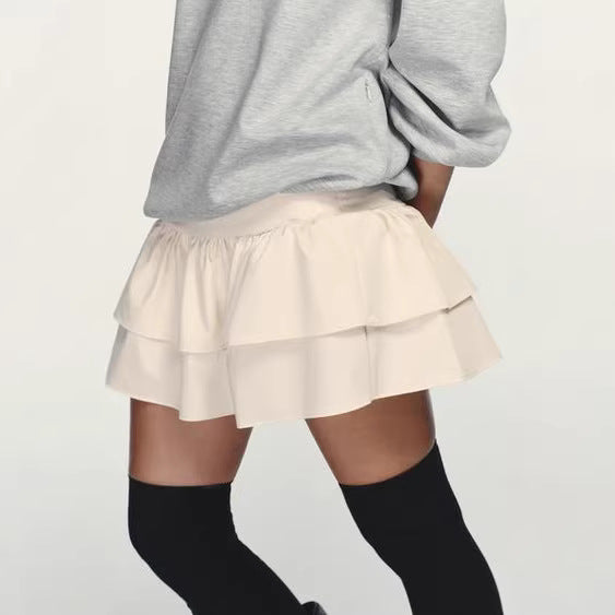 Damen Sweatshirt‑Kleid mit Stufenvolants und lockerem Oversize‑Schnitt Echoarchiv