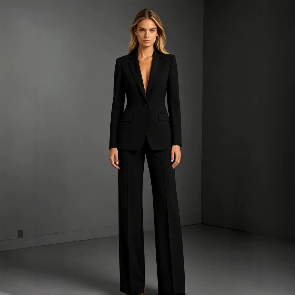 Damen Eleganter Anzug mit weitem Bein – Élanora