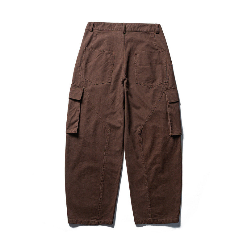 Herren Weite Cargo-Hose aus Baumwollmix mit großen Klappentaschen und relaxed Fit Echo Archiv