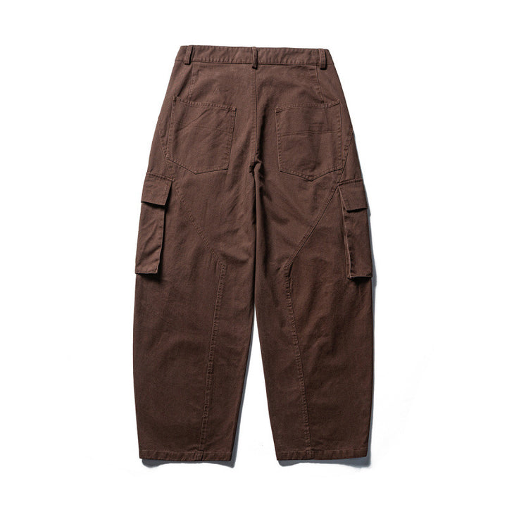 Herren Weite Cargo-Hose aus Baumwollmix mit großen Klappentaschen und relaxed Fit Echo Archiv