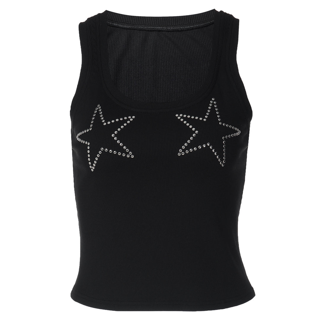 Damen Sportliches Tanktop mit Sternenapplikationen Echo Archiv
