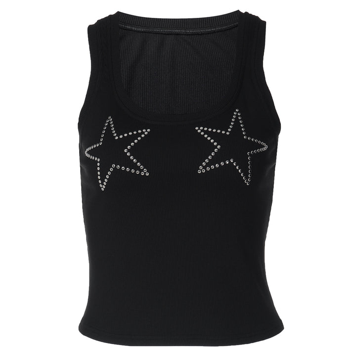 Damen Sportliches Tanktop mit Sternenapplikationen Echo Archiv