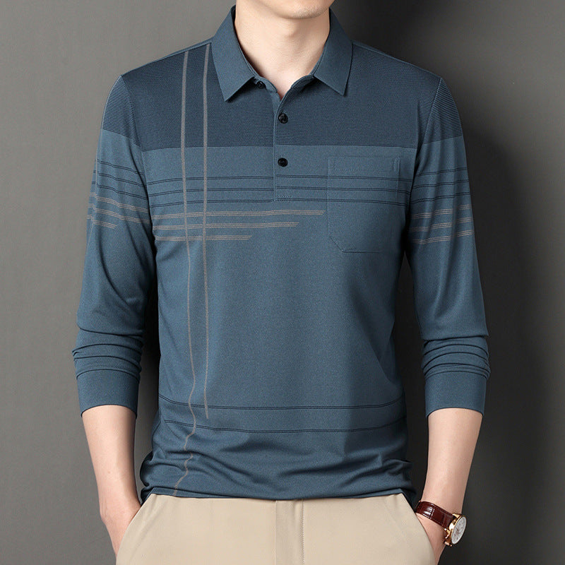Herren Poloshirt mit modernem Mustermix und atmungsaktiver Struktur Echoarchiv