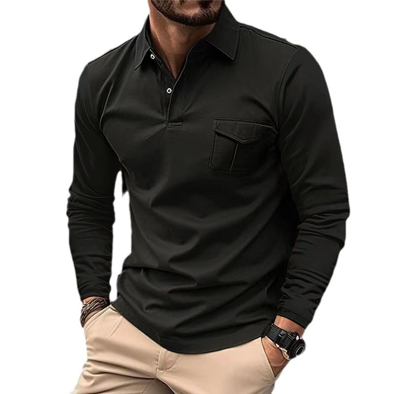 Herren Poloshirt mit langen Ärmeln Echoarchiv
