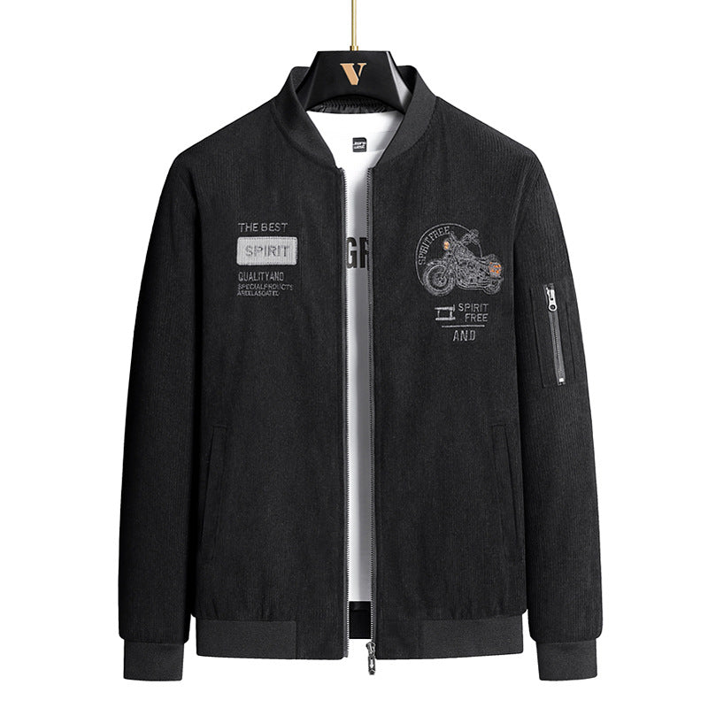 Herren Modische Bomberjacke mit stylischem Motorrad-Design Echo Archiv