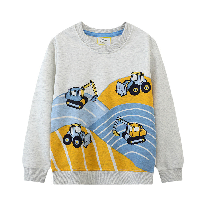 Jungen Sweatshirt mit aufregendem Baustellenfahrzeug-Motiv Echo Archiv