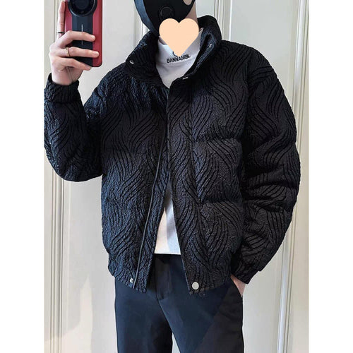 Herren Modische Steppjacke mit Wellenmuster Echo Archiv