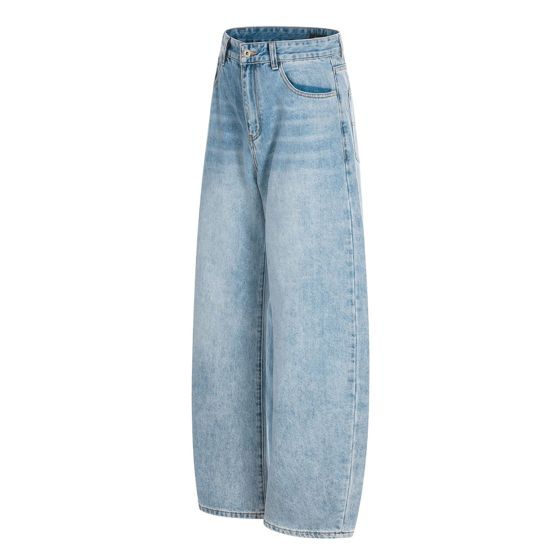 Damen Weite Cropped-Denim-Culotte mit hoher Taille und Fünf‑Taschen‑Details Echoarchiv