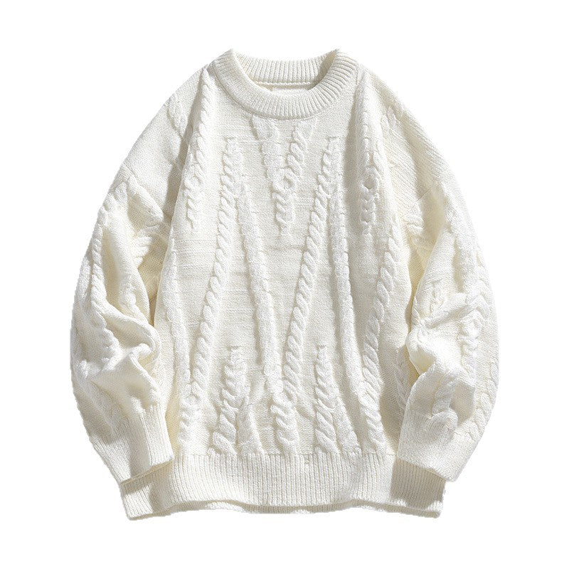 Damen Eleganter Strickpullover mit klassischen Zopfmuster Echoarchiv