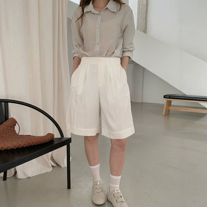 Damen Weite Leinen-Culotte Echo Archiv