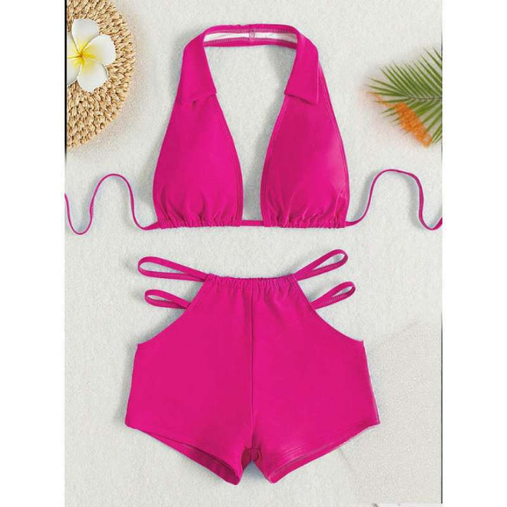 Damen Sport-Bikini mit hohem Bund und verstellbaren Trägern Echo Archiv