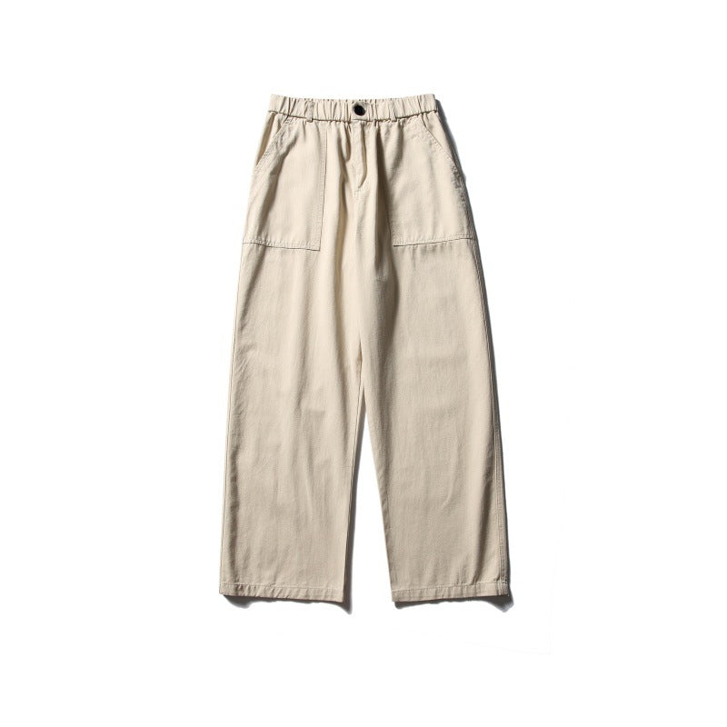 Damen Weite Utility-Cargohose mit elastischem Bund und aufgesetzten Fronttaschen Echoarchiv