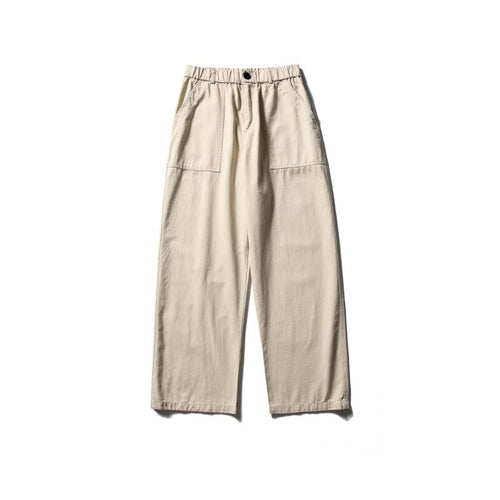 Damen Weite Utility-Cargohose mit elastischem Bund und aufgesetzten Fronttaschen Echoarchiv