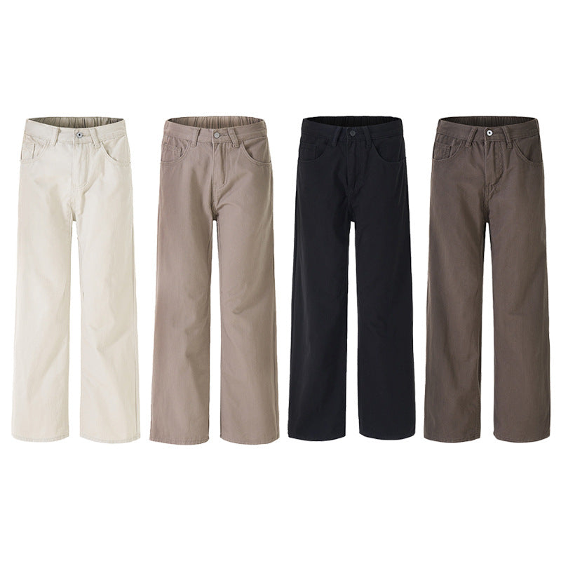 Herren weite, hochtaillierte Baumwollhose mit relaxed Fit Echo Archiv