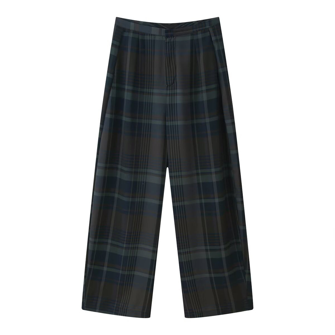 Damen Karottenhose mit modernem Karomuster und entspanntem Schnitt Echo Archiv